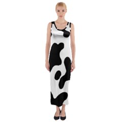 Cow Pattern Fitted Maxi Dress by uniart180623