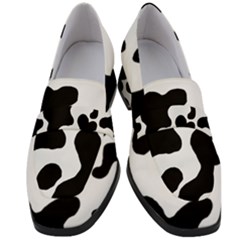 Cow Pattern Women s Chunky Heel Loafers by uniart180623