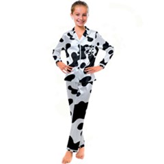 Cow Pattern Kids  Satin Long Sleeve Pajamas Set by uniart180623