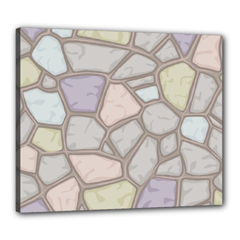 Cartoon-colored-stone-seamless-background-texture-pattern Canvas 24  X 20  (stretched) by uniart180623