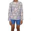 Cartoon-colored-stone-seamless-background-texture-pattern Kids  Long Sleeve Swimwear View1