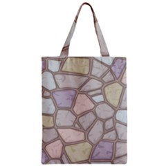 Cartoon-colored-stone-seamless-background-texture-pattern Zipper Classic Tote Bag by uniart180623