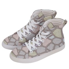 Cartoon-colored-stone-seamless-background-texture-pattern Men s Hi-top Skate Sneakers by uniart180623