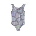 Cartoon-colored-stone-seamless-background-texture-pattern Kids  Frill Swimsuit View1