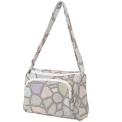 Cartoon-colored-stone-seamless-background-texture-pattern Front Pocket Crossbody Bag by uniart180623