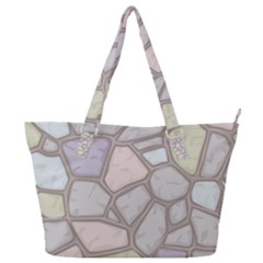 Cartoon-colored-stone-seamless-background-texture-pattern Full Print Shoulder Bag by uniart180623