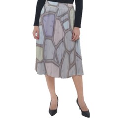 Cartoon-colored-stone-seamless-background-texture-pattern Classic Velour Midi Skirt  by uniart180623