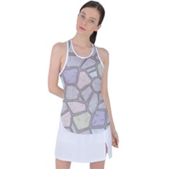 Cartoon-colored-stone-seamless-background-texture-pattern Racer Back Mesh Tank Top by uniart180623