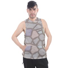 Cartoon-colored-stone-seamless-background-texture-pattern Men s Sleeveless Hoodie by uniart180623