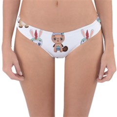 Cute-cartoon-boho-animals-seamless-pattern Reversible Hipster Bikini Bottoms by uniart180623