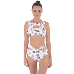 Cute-cartoon-boho-animals-seamless-pattern Bandaged Up Bikini Set  by uniart180623