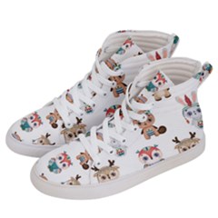 Cute-cartoon-boho-animals-seamless-pattern Men s Hi-top Skate Sneakers by uniart180623