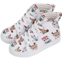 Cute-cartoon-boho-animals-seamless-pattern Kids  Hi-top Skate Sneakers by uniart180623