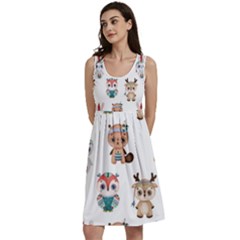 Cute-cartoon-boho-animals-seamless-pattern Classic Skater Dress