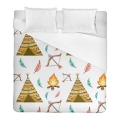 Cute-cartoon-native-american-seamless-pattern Duvet Cover (full/ Double Size) by uniart180623