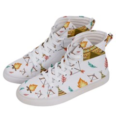 Cute-cartoon-native-american-seamless-pattern Men s Hi-top Skate Sneakers by uniart180623