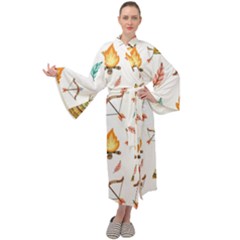 Cute-cartoon-native-american-seamless-pattern Maxi Velvet Kimono by uniart180623