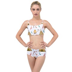 Cute-cartoon-native-american-seamless-pattern Layered Top Bikini Set by uniart180623