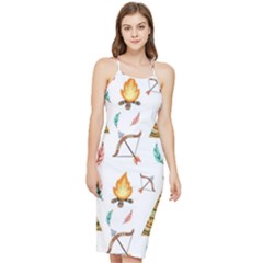 Cute-cartoon-native-american-seamless-pattern Bodycon Cross Back Summer Dress by uniart180623