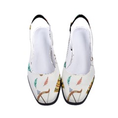 Cute-cartoon-native-american-seamless-pattern Women s Classic Slingback Heels