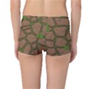 Cartoon-brown-stone-grass-seamless-background-texture-pattern Boyleg Bikini Bottoms View2