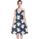 Hand-drawn-ghost-pattern V-Neck Midi Sleeveless Dress  View1