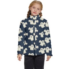 Hand-drawn-ghost-pattern Kids  Puffer Bubble Jacket Coat by uniart180623