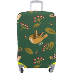 Cute-seamless-pattern-bird-with-berries-leaves Luggage Cover (large) by uniart180623