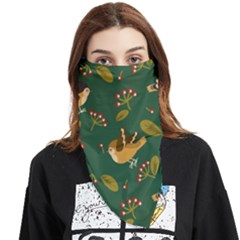 Cute-seamless-pattern-bird-with-berries-leaves Face Covering Bandana (triangle) by uniart180623