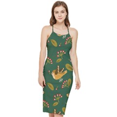 Cute-seamless-pattern-bird-with-berries-leaves Bodycon Cross Back Summer Dress by uniart180623