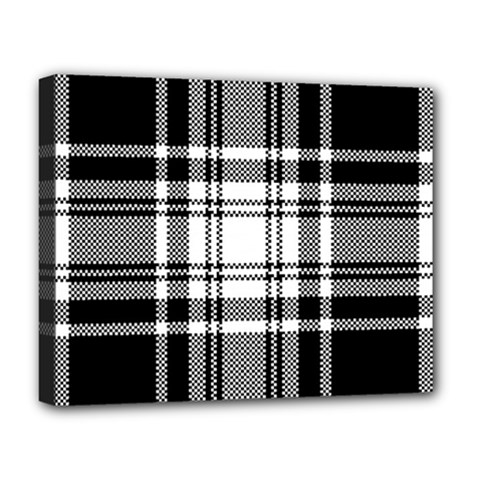 Pixel-background-design-modern-seamless-pattern-plaid-square-texture-fabric-tartan-scottish-textile- Deluxe Canvas 20  X 16  (stretched) by uniart180623