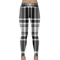 Pixel-background-design-modern-seamless-pattern-plaid-square-texture-fabric-tartan-scottish-textile- Classic Yoga Leggings by uniart180623