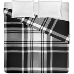 Pixel-background-design-modern-seamless-pattern-plaid-square-texture-fabric-tartan-scottish-textile- Duvet Cover Double Side (king Size)