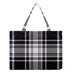 Pixel-background-design-modern-seamless-pattern-plaid-square-texture-fabric-tartan-scottish-textile- Medium Tote Bag by uniart180623