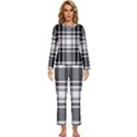 Pixel-background-design-modern-seamless-pattern-plaid-square-texture-fabric-tartan-scottish-textile- Womens  Long Sleeve Lightweight Pajamas Set View1