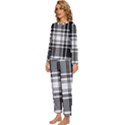 Pixel-background-design-modern-seamless-pattern-plaid-square-texture-fabric-tartan-scottish-textile- Womens  Long Sleeve Lightweight Pajamas Set View2