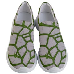 Cartoon-gray-stone-seamless-background-texture-pattern Green Women s Lightweight Slip Ons by uniart180623