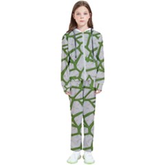 Cartoon-gray-stone-seamless-background-texture-pattern Green Kids  Tracksuit by uniart180623