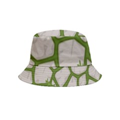 Cartoon-gray-stone-seamless-background-texture-pattern Green Bucket Hat (kids) by uniart180623