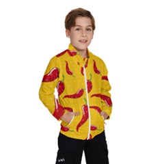 Chili-vegetable-pattern-background Kids  Windbreaker