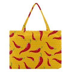 Chili-vegetable-pattern-background Medium Tote Bag by uniart180623