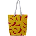 Chili-vegetable-pattern-background Full Print Rope Handle Tote (Small) View1