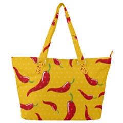 Chili-vegetable-pattern-background Full Print Shoulder Bag by uniart180623