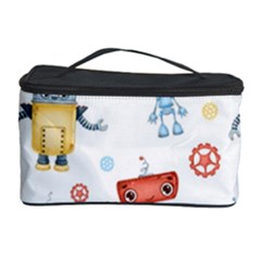 Cute-cartoon-robots-seamless-pattern Cosmetic Storage Case by uniart180623