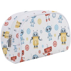 Cute-cartoon-robots-seamless-pattern Make Up Case (large) by uniart180623