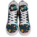 Seamless-pattern-with-breakfast-symbols-morning-coffee Women s Hi-Top Skate Sneakers View1