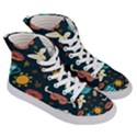 Seamless-pattern-with-breakfast-symbols-morning-coffee Women s Hi-Top Skate Sneakers View3