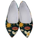 Seamless-pattern-with-breakfast-symbols-morning-coffee Women s Low Heels View1