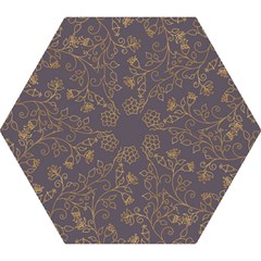 Seamless-pattern-gold-floral-ornament-dark-background-fashionable-textures-golden-luster Mini Folding Umbrellas by uniart180623