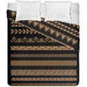 Set-antique-greek-borders-seamless-ornaments-golden-color-black-background-flat-style-greece-concept Duvet Cover Double Side (California King Size) View1